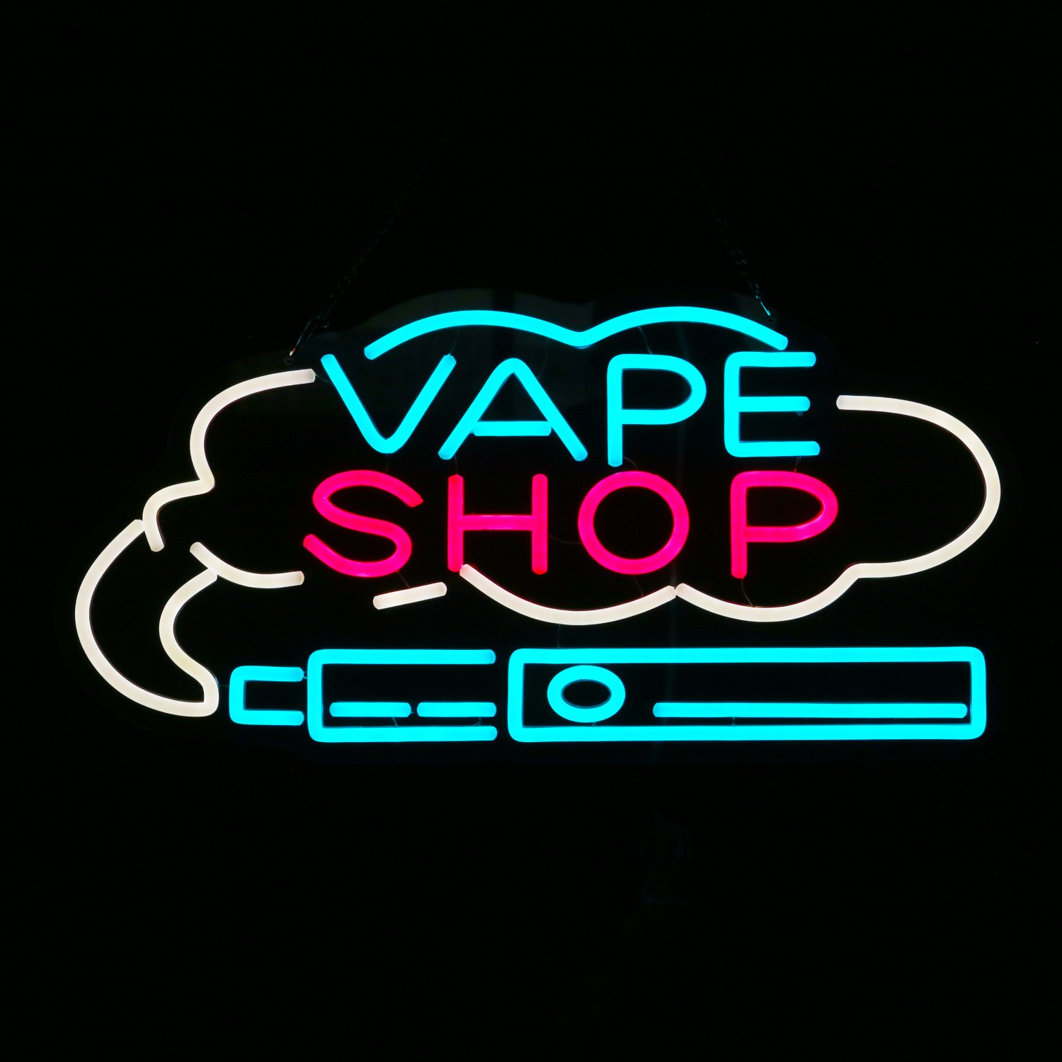 Custom smork shop open logo letter illuminated light advertising acrylic backlit board sign business bar store rgb led neon flex