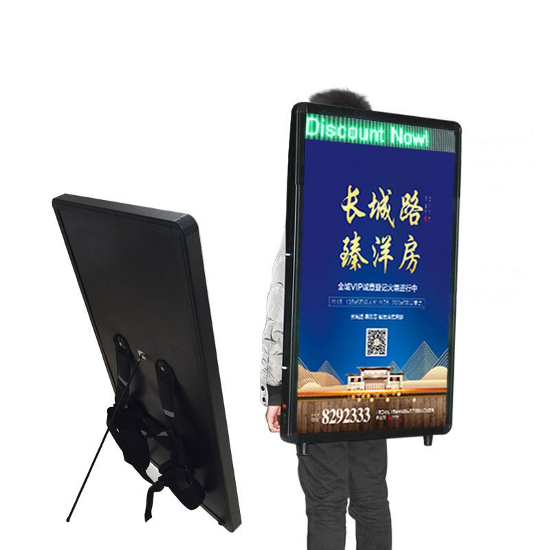 Factory stock Waterproof Multifunction Backpack Walking Advertising Billboard with LCD Display