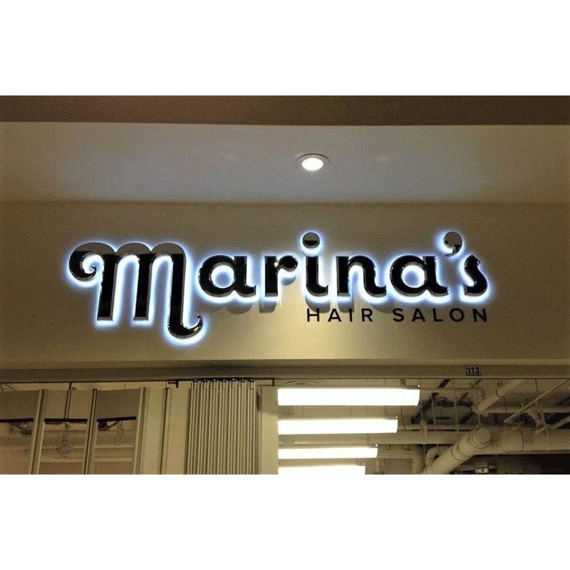 3D Sign For Business Stainless Steel Letters Led Acrylic Sign Board Customize Outdoor Led Letters Storefront Light Box