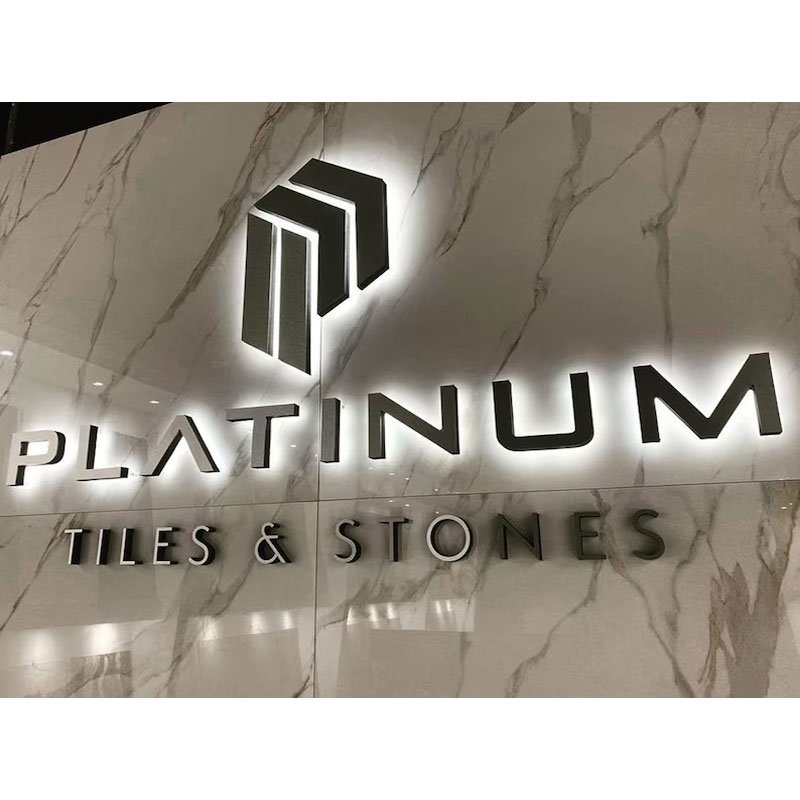 3D Sign For Business Stainless Steel Letters Led Acrylic Sign Board Customize Outdoor Led Letters Storefront Light Box