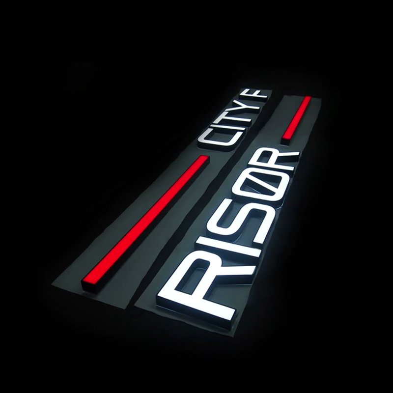 3D LED Letter Sign Name Board Designs Fancy Shop LOGO With LED Face Lit Outdoor Letter Signage