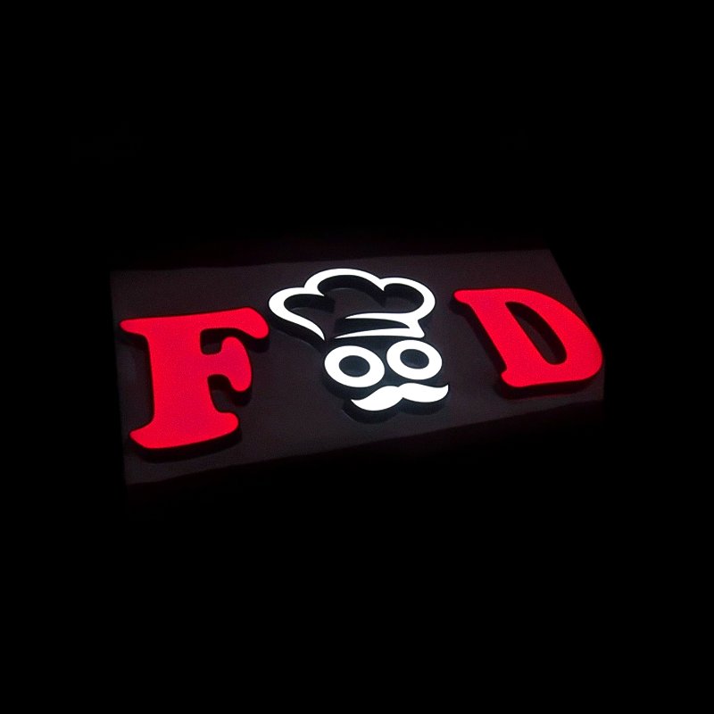 3D LED Letter Sign Name Board Designs Fancy Shop LOGO With LED Face Lit Outdoor Letter Signage