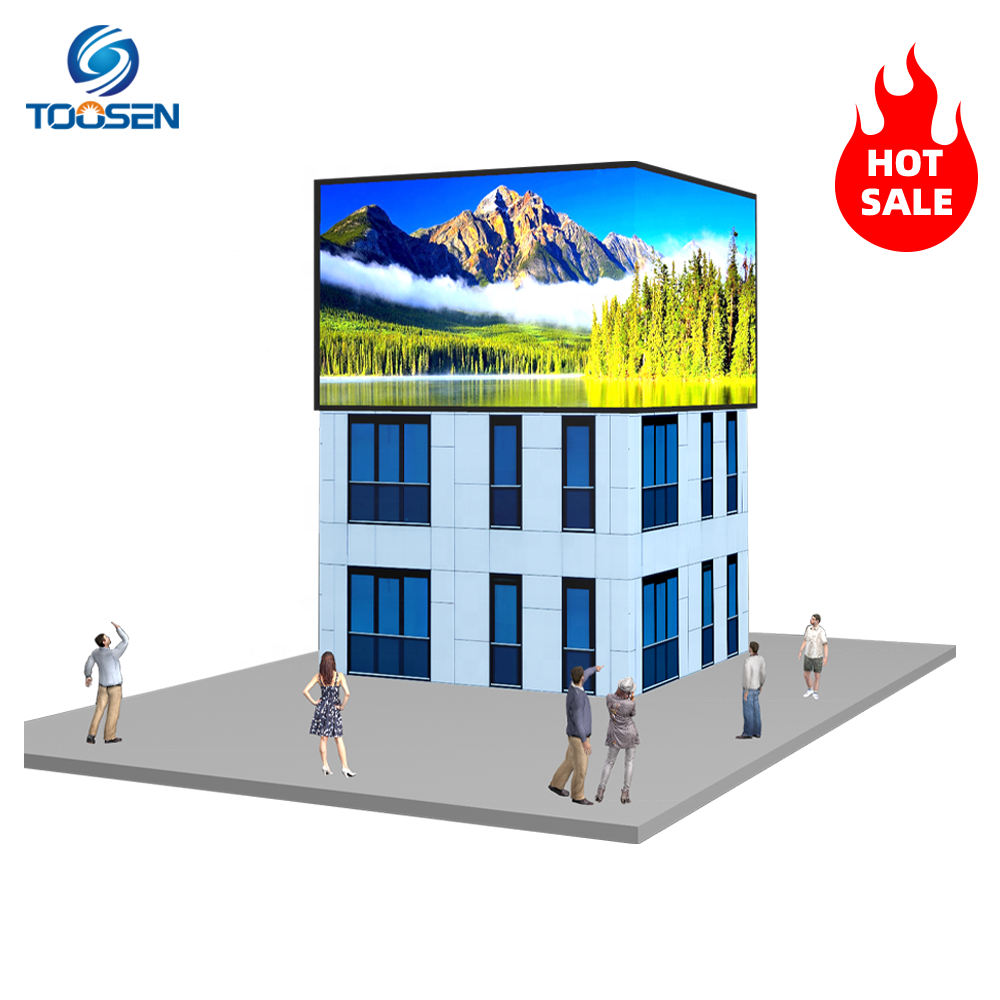 Outdoor Fixed LED Screen Advertising Mount Led Video Wall For Buildings Street Pole Airport Commercial Building Board Display