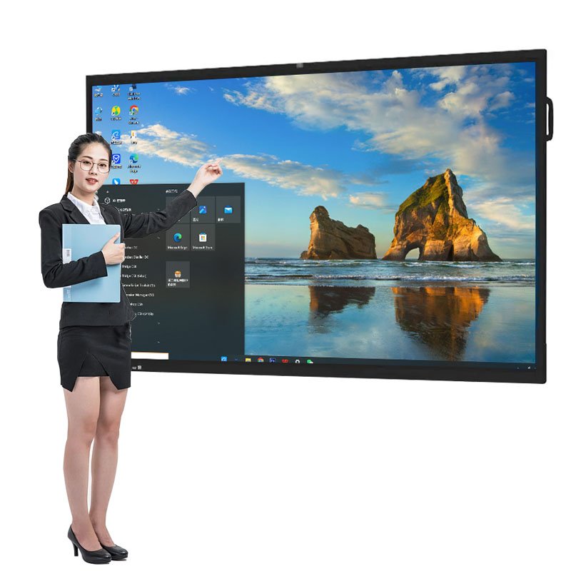 High Quality 4K LCD Smart Board Touch Screen dispay 65/75/86 Inch Flat Panel Interactive Whiteboard School Elevator Interactive