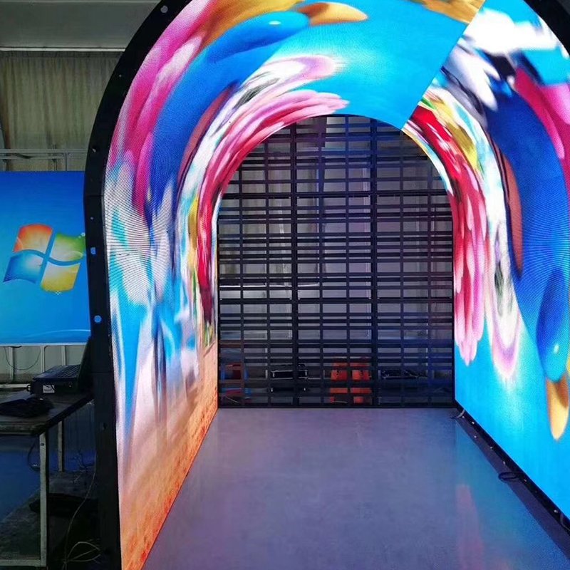 led curved soft vertical flexible display screen P2.5 flexible led curtain display led fixed display board advertising ledModule