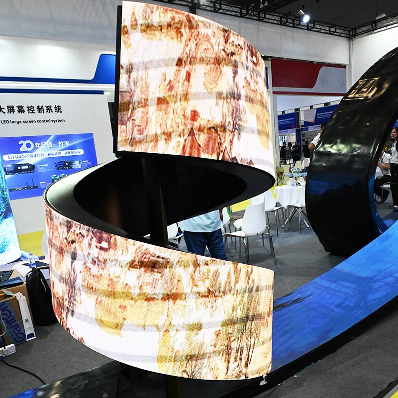 led curved soft vertical flexible display screen P2.5 flexible led curtain display led fixed display board advertising ledModule