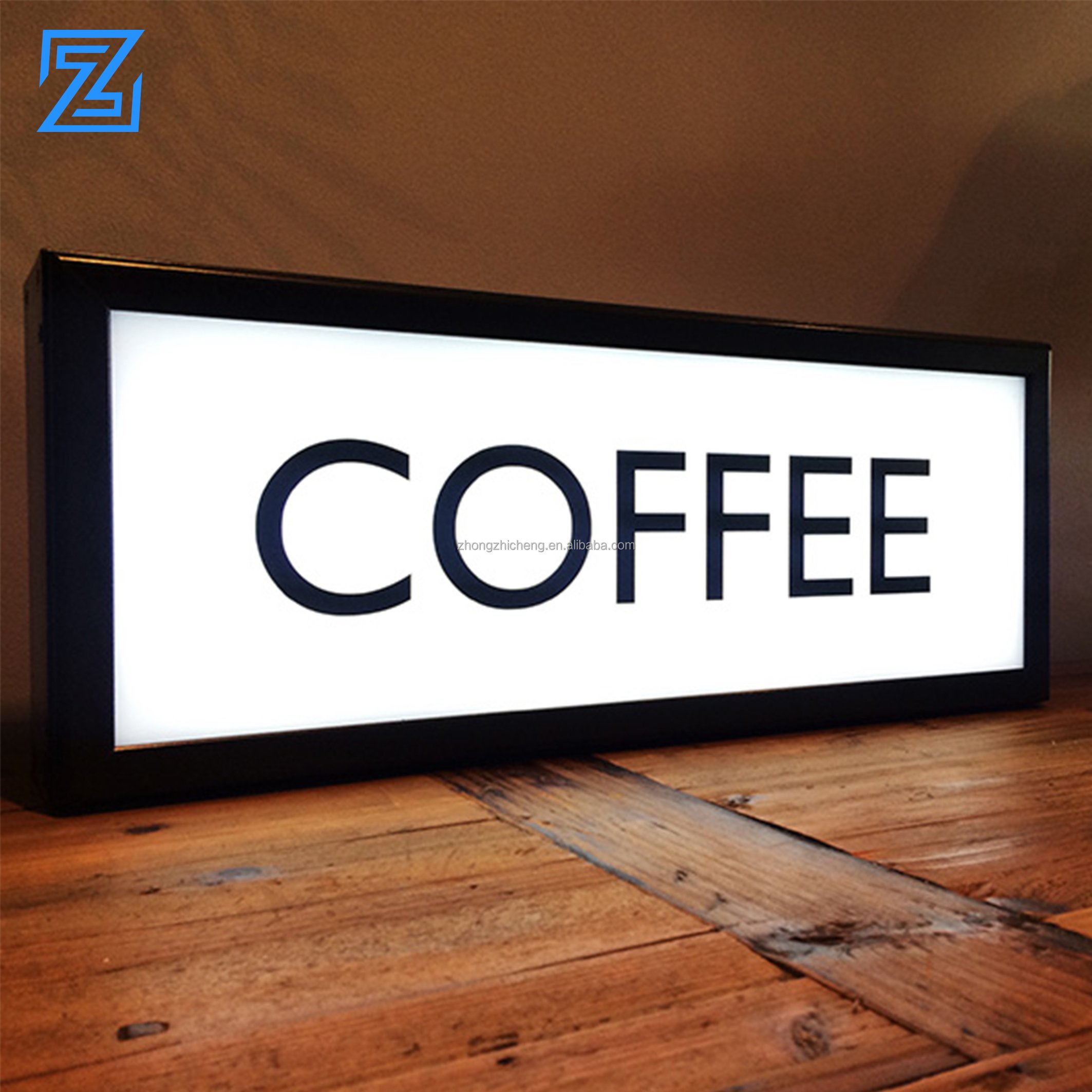 light box LED side hanging outside signboard Light up led small brass letters advertising light box