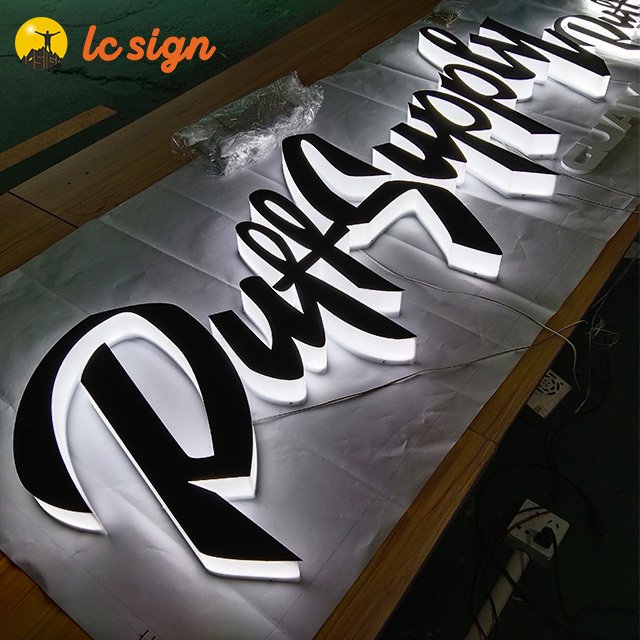 Led stainless steel sign letters sign board letters outdoor advertising backlit metal letter signs