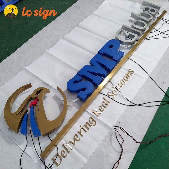 Led stainless steel sign letters sign board letters outdoor advertising backlit metal letter signs