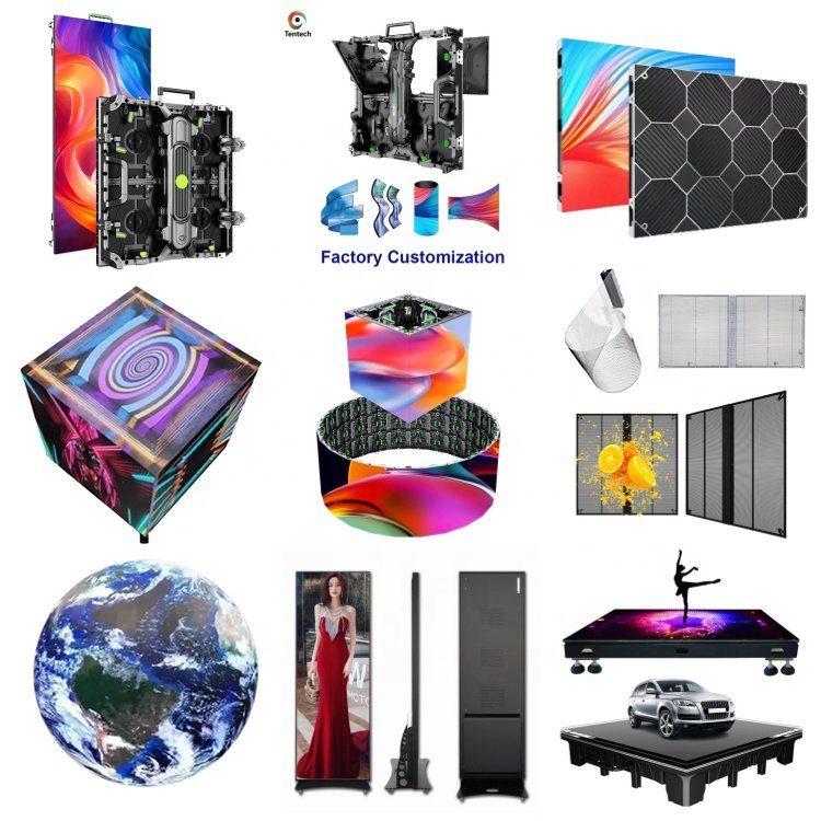 Tentech OEM Outdoor Waterproof 3.91 3D Pantallas Advertising Billboard Digital Signage Panel Display Screen P3.91 LED Video Wall