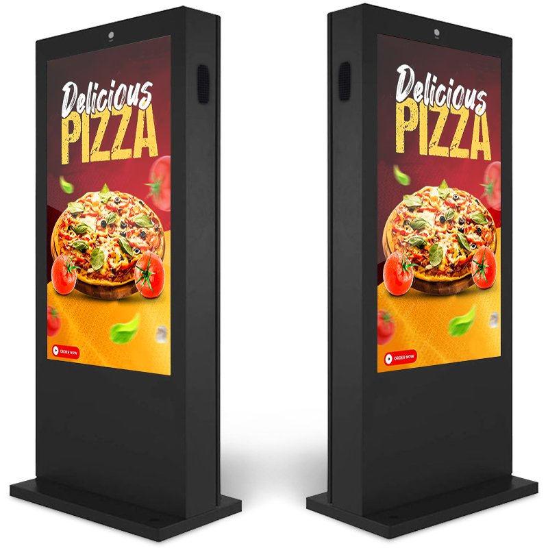 43 Inch Outdoor Digital Commercial Kiosk IP65 Waterproof Dustproof Floor Standing High Brightness Outdoor Advertising Board