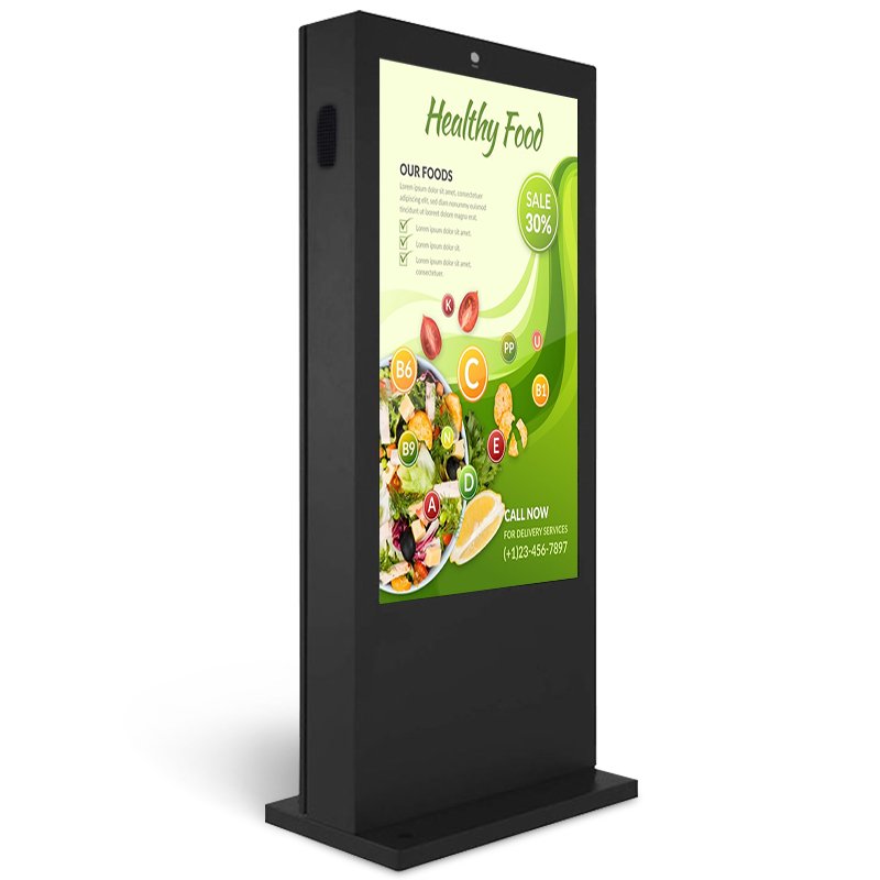 43 Inch Outdoor Digital Commercial Kiosk IP65 Waterproof Dustproof Floor Standing High Brightness Outdoor Advertising Board
