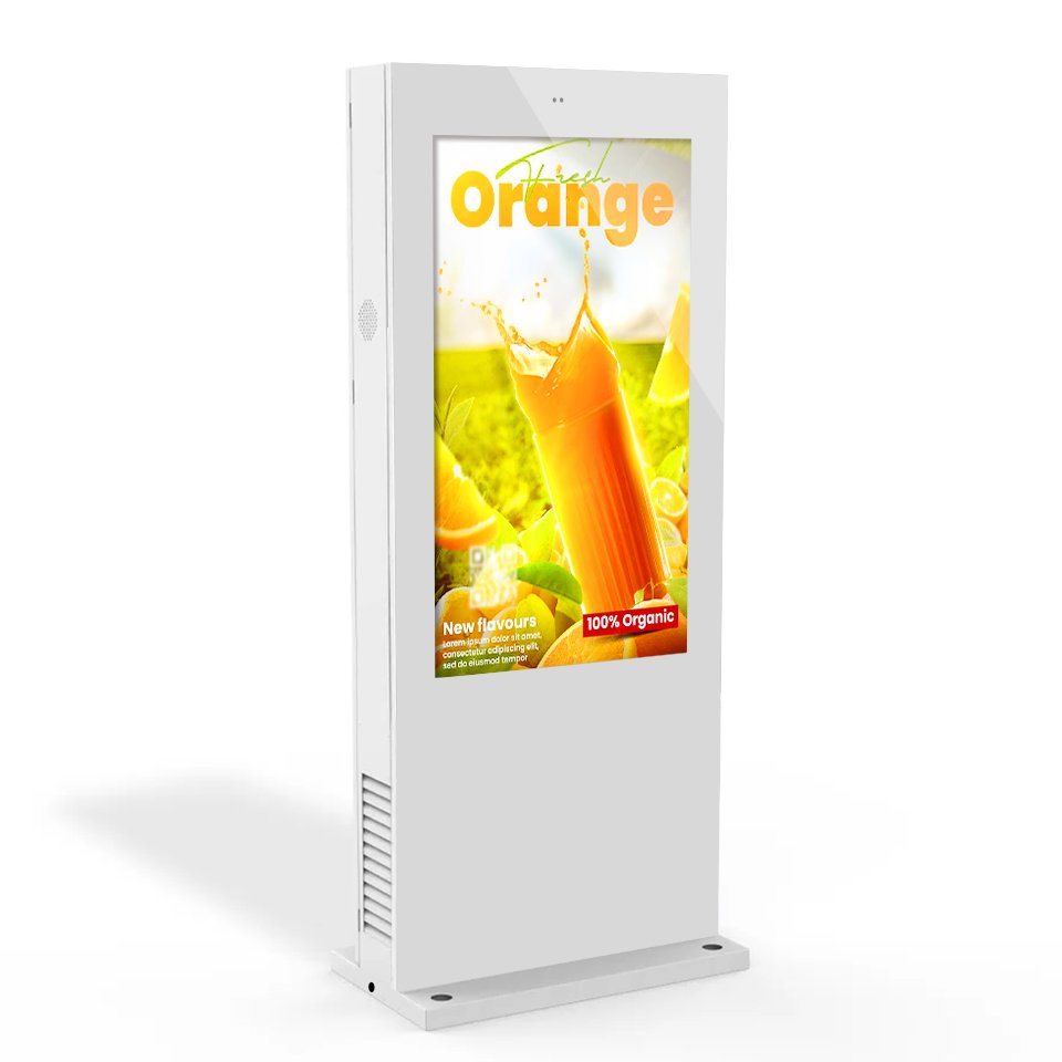 43 Inch Outdoor Digital Commercial Kiosk IP65 Waterproof Dustproof Floor Standing High Brightness Outdoor Advertising Board