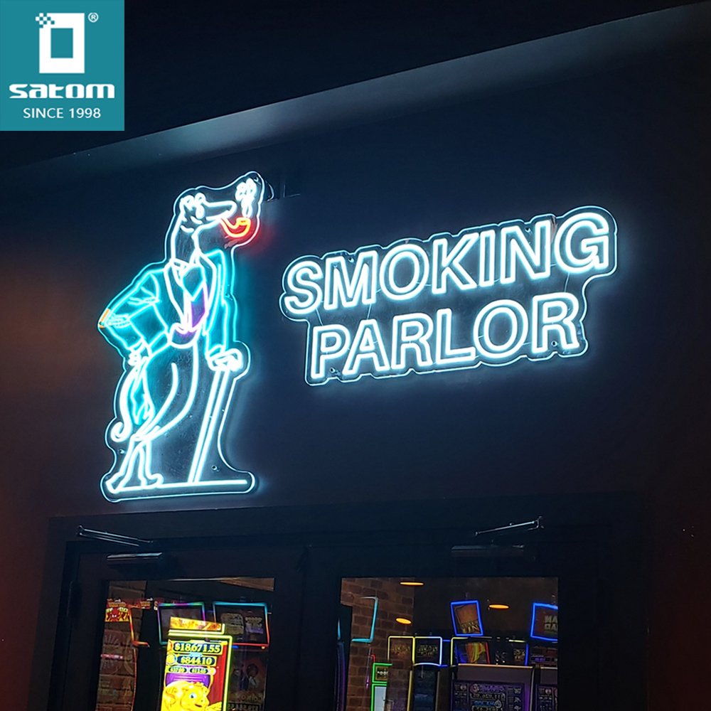 Satom NO MOQ Custom Neon Logo Light Store Shop Restaurant Sign Custom Neon Sign Business Logo Neon Name Sign Advertising Board