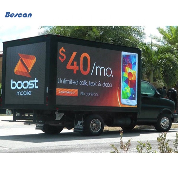P6 P8 P10 SMD Outdoor advertising mobile led screen truck xxx video display trailer LED Sign board