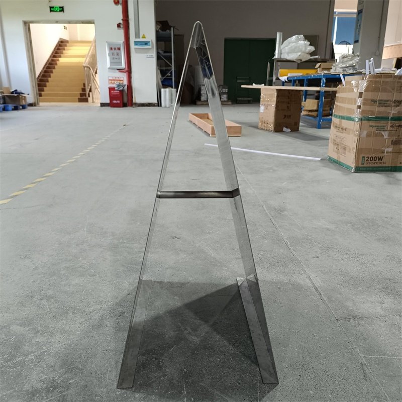 Custom Stainless Steel A Frame Sign Commercial Double Sided Outdoor Floor Stand Advertising Metal Sign Board