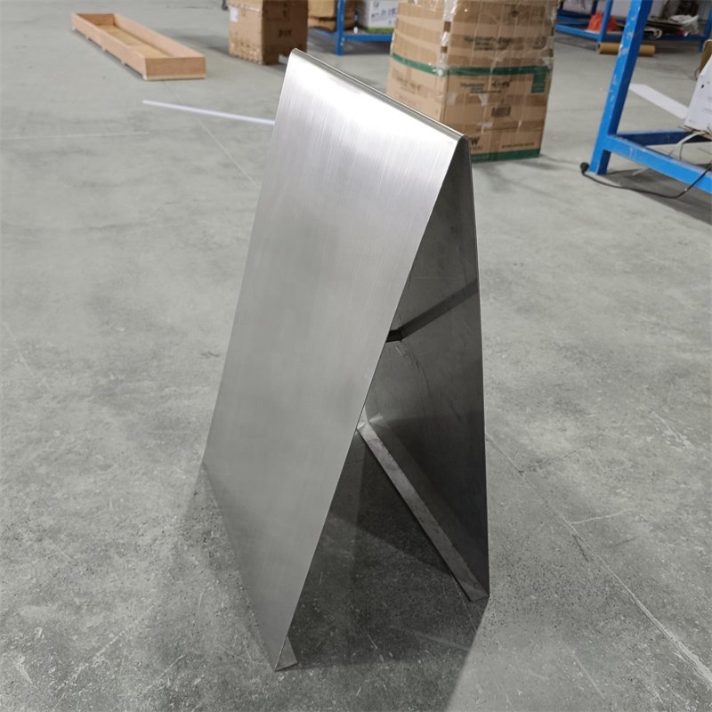 Custom Stainless Steel A Frame Sign Commercial Double Sided Outdoor Floor Stand Advertising Metal Sign Board