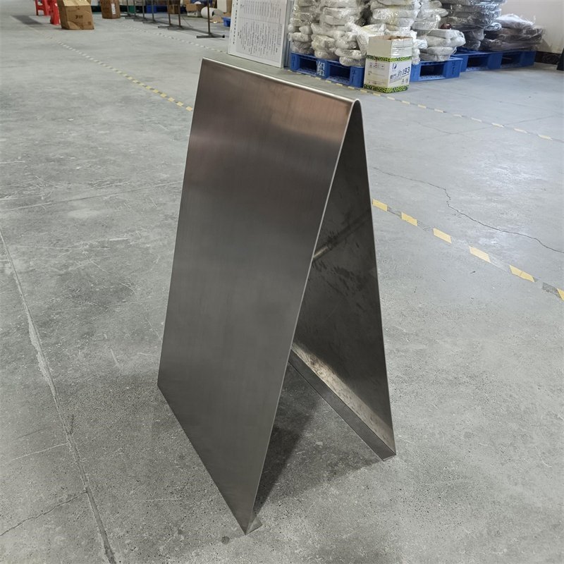 Custom Stainless Steel A Frame Sign Commercial Double Sided Outdoor Floor Stand Advertising Metal Sign Board