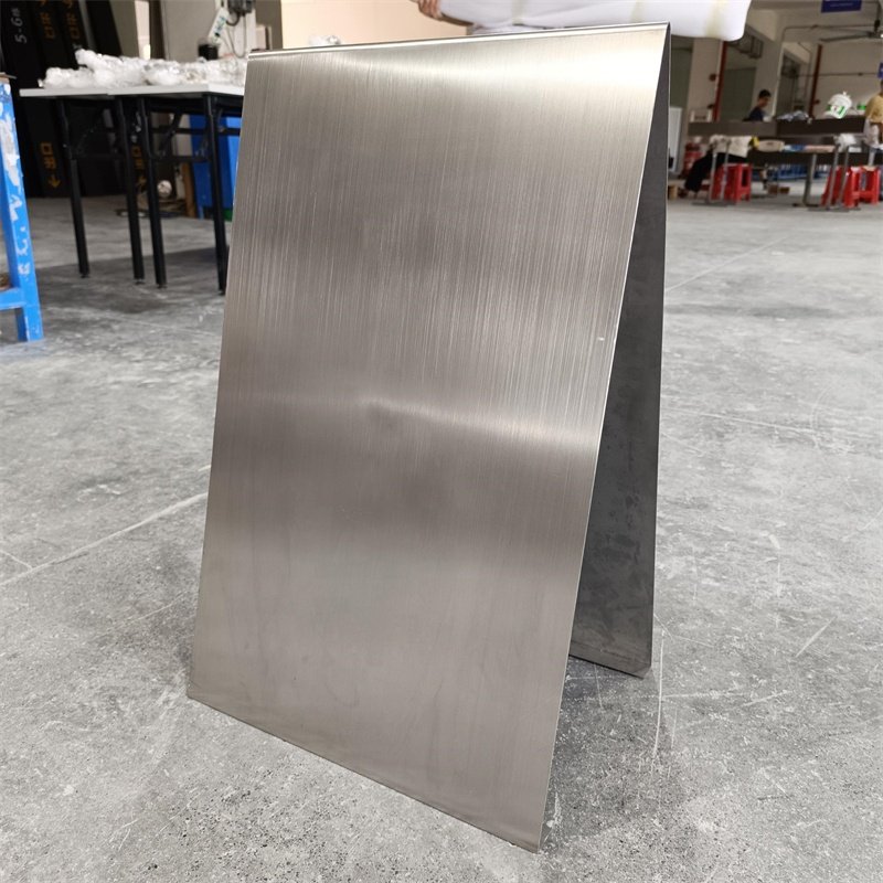 Custom Stainless Steel A Frame Sign Commercial Double Sided Outdoor Floor Stand Advertising Metal Sign Board