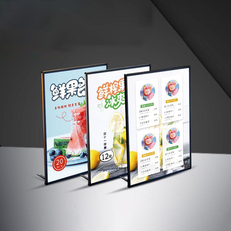 Ultra Slim A4 Size Aluminum Acrylic LED Display Sign Box Custom Energy-Saving Advertising Light Board