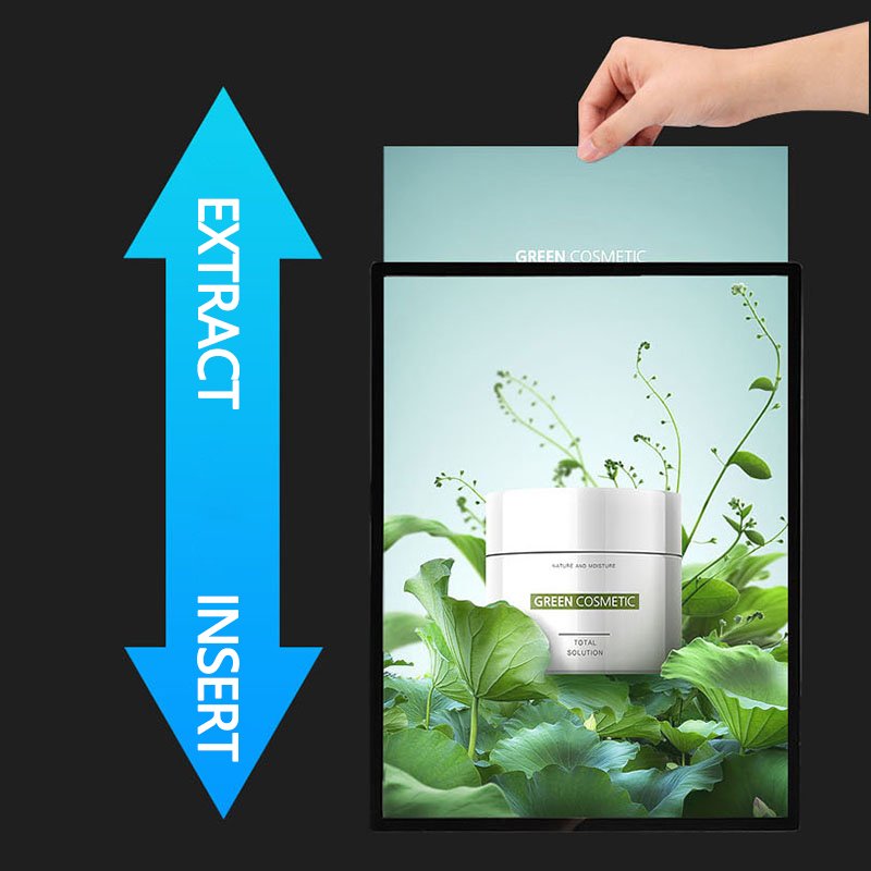 Ultra Slim A4 Size Aluminum Acrylic LED Display Sign Box Custom Energy-Saving Advertising Light Board