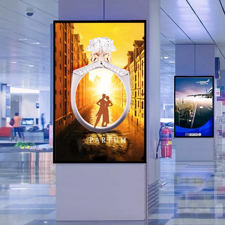 led slim panel light box Square Advertising frame illuminated outdoor poster aluminium frame for advertising sign board