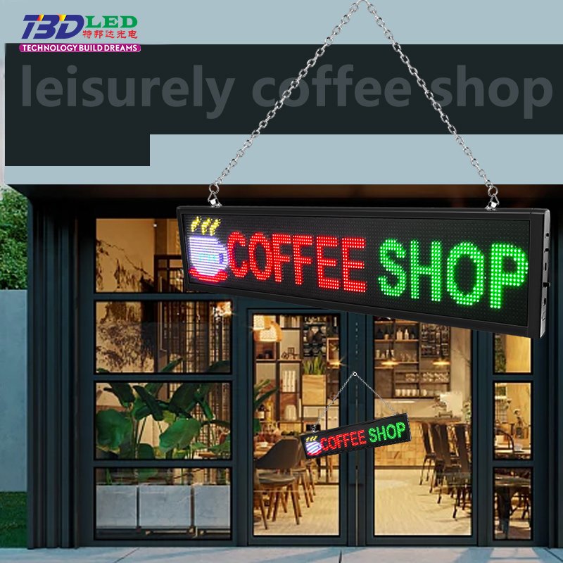 Full Color Scrolling LED Message Board App Change Words Advertising LED Screen Bar Shop Open Sign Digital Bus Destination Board