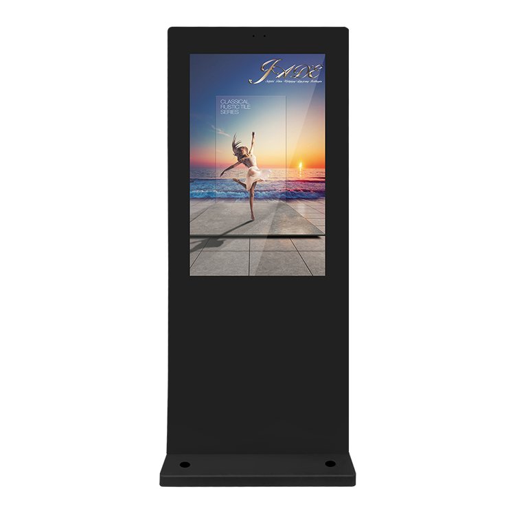 Outdoor advertising digital display led screens floor stand digital signage totem 55 inch with touch screen