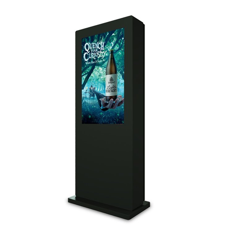 Outdoor advertising digital display led screens floor stand digital signage totem 55 inch with touch screen