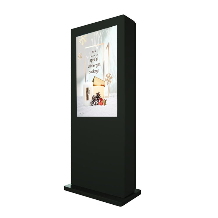 Outdoor advertising digital display led screens floor stand digital signage totem 55 inch with touch screen
