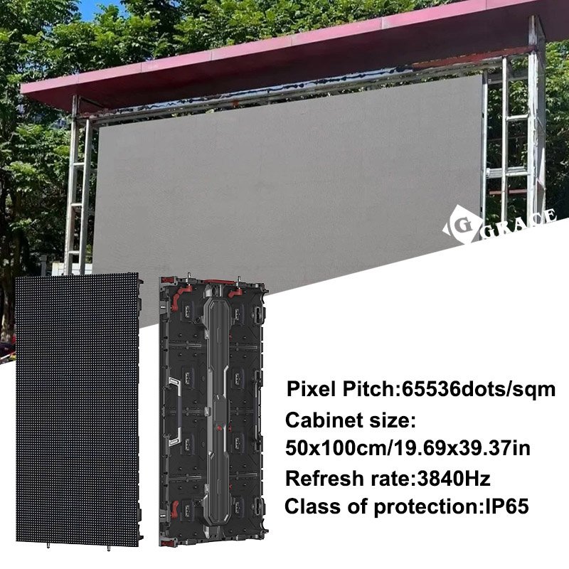 Igracelite Panel Matrix LED Screen Outdoor P3.91 500x1000mm Front Maintenance LED Video Wall System Waterfall Screen
