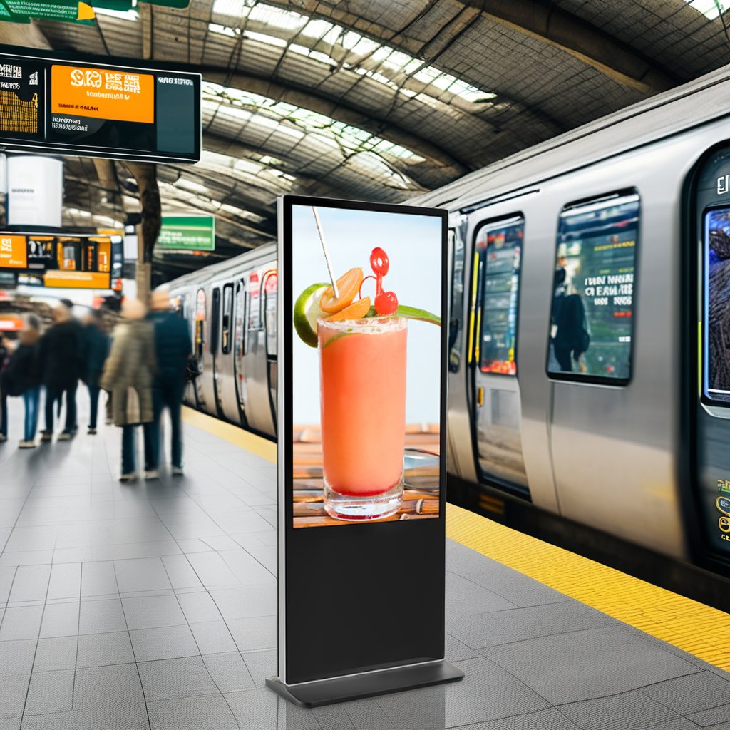Self-Service Business Smart Boards 32-55 Inc Touch Screen Advertising Monitors Floor Stand Digit Signa Display with SDK Function