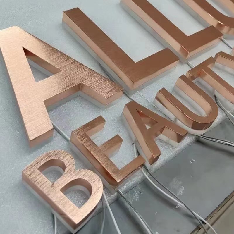Led Logo Samples And Brand Emblem 3D Logo Signs Metal Sign Of Business Name Interior Sign