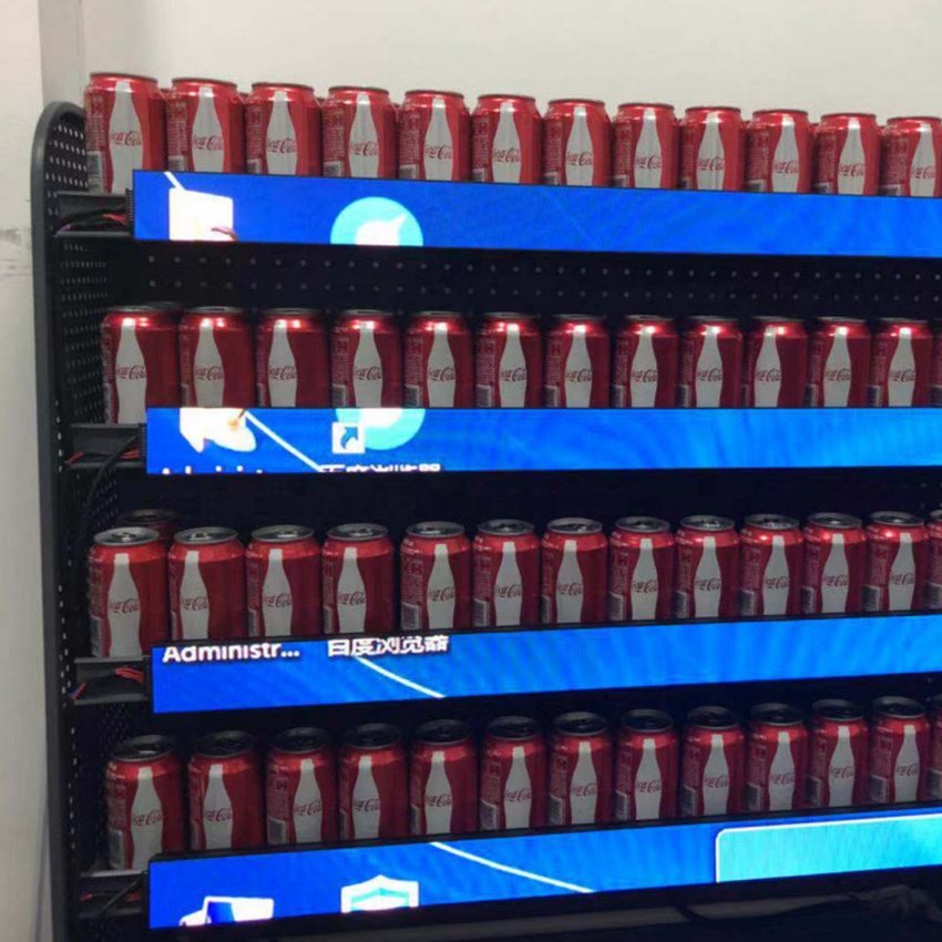 MDS p1.25 300x60mm led shelf strip Clear Easy Control Retail Advertising Smart Supermarket Display Rack Led Signages