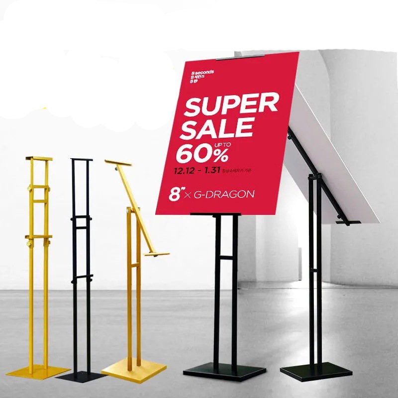 Display standing advertising portable billboard Adjustable Banner Rotating Signage Outdoor Holder For Shop Poster Board Stand