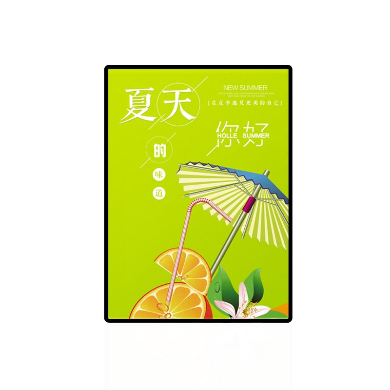 Ultra Slim LED Acrylic Panel Indoor/Outdoor Advertising Light Box Aluminum Profile Frame Rectangle Shape Restaurant Application