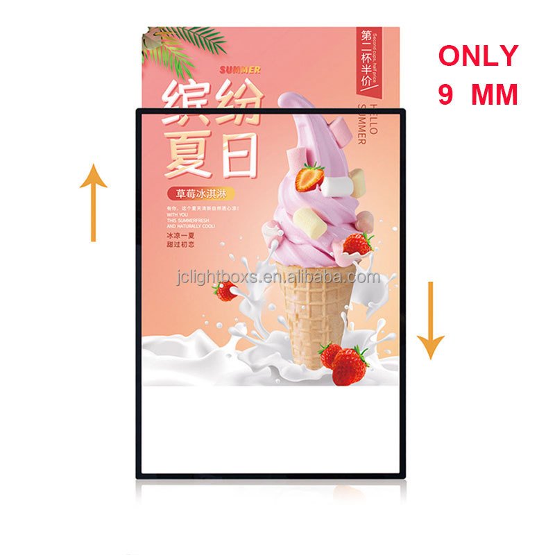 A1 A2 A3 A4 Slim Magnetic Aluminium Backlit LED Light Box Slim Advertising LED Light box
