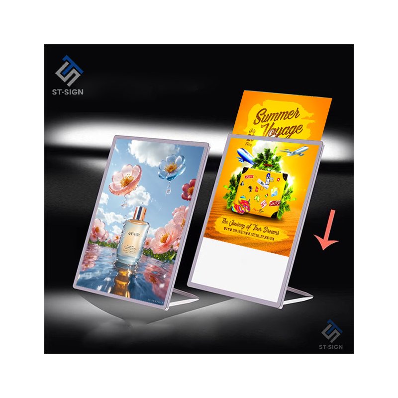 Advertising Light Boxes Ultra Slim Aluminum Frame A1/A2/A3/A4 LED Menu Board Tempered Glass Custom Rectangle Shape Acrylic