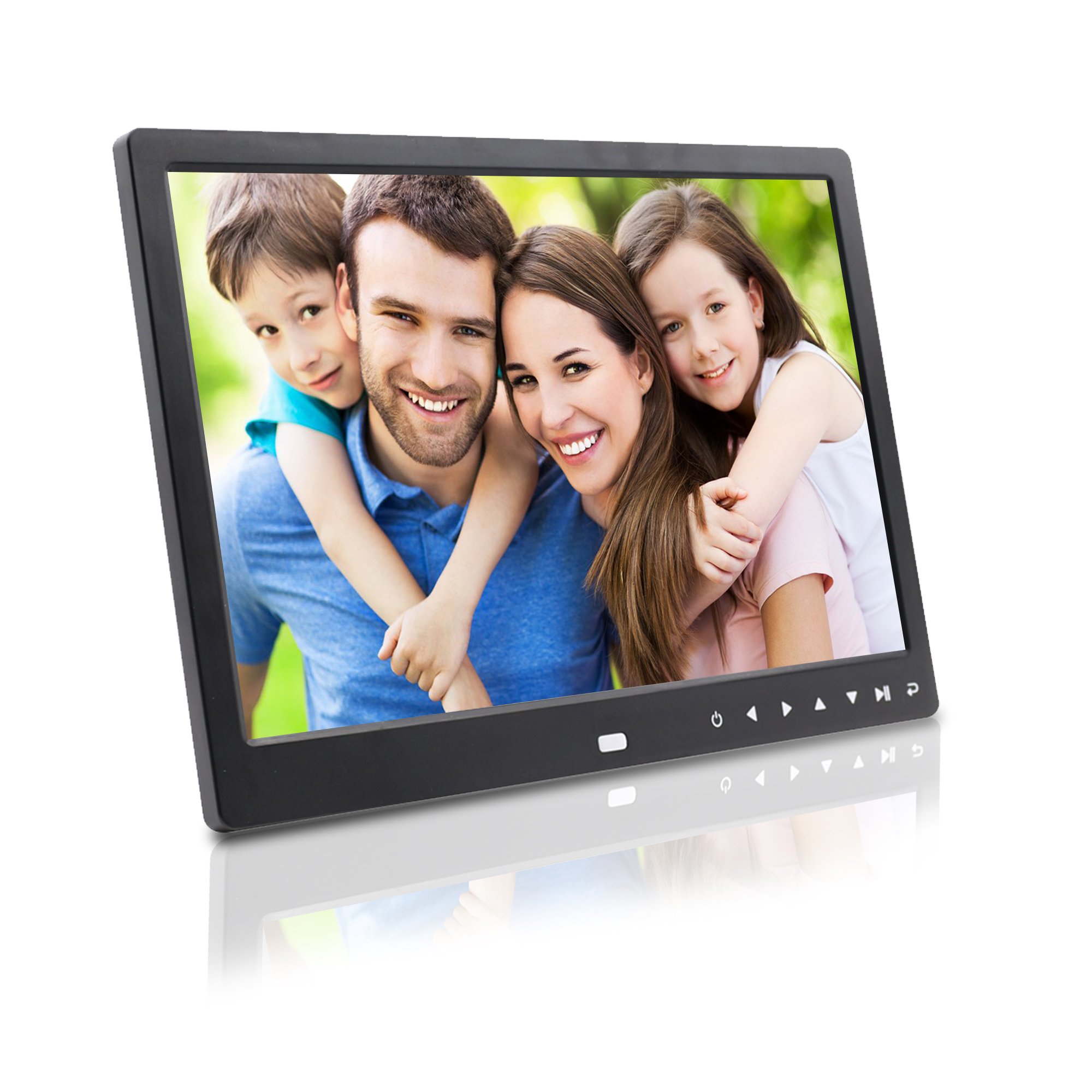 12 inch HD LED screen digital photo frame with calendar wall mounted digital signage lcd advertising video player for business