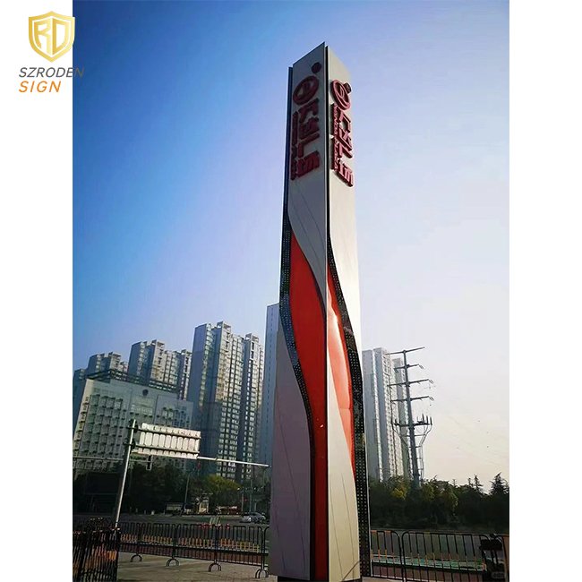 Custom Led Pylon Sign Advertising Mall Pylon Signage Led Indoor Directional Signage
