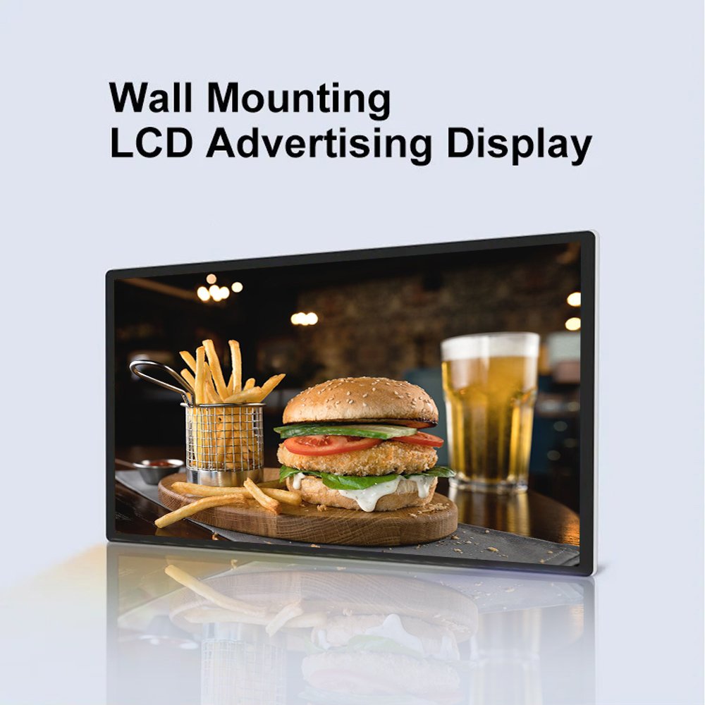 43 inch Hanging Wall Mounted Hd Screen Digital Signage Menu Board Lcd Advertising Display For Restaurant Coffee Shop