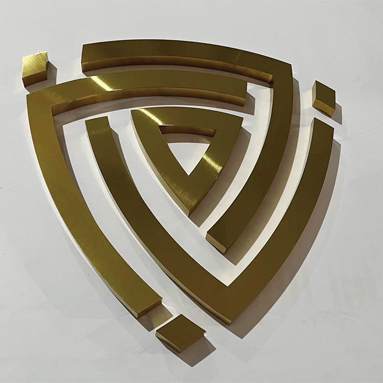 stainless steel no light metal logo sign custom letters custom led signage channel letter sign 3d logo for business reception