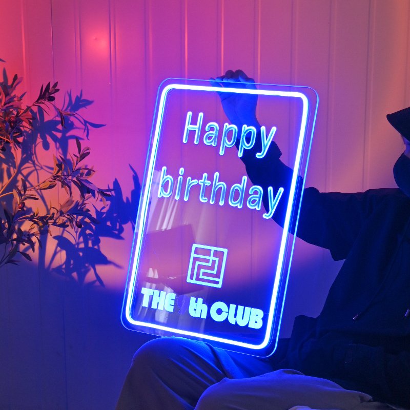 Acrylic Neon Light Luminous Sign Advertising Board Commercial Street Luminous Sign LED Glass Door