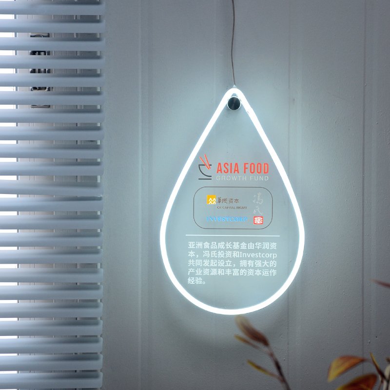 Acrylic Neon Light Luminous Sign Advertising Board Commercial Street Luminous Sign LED Glass Door