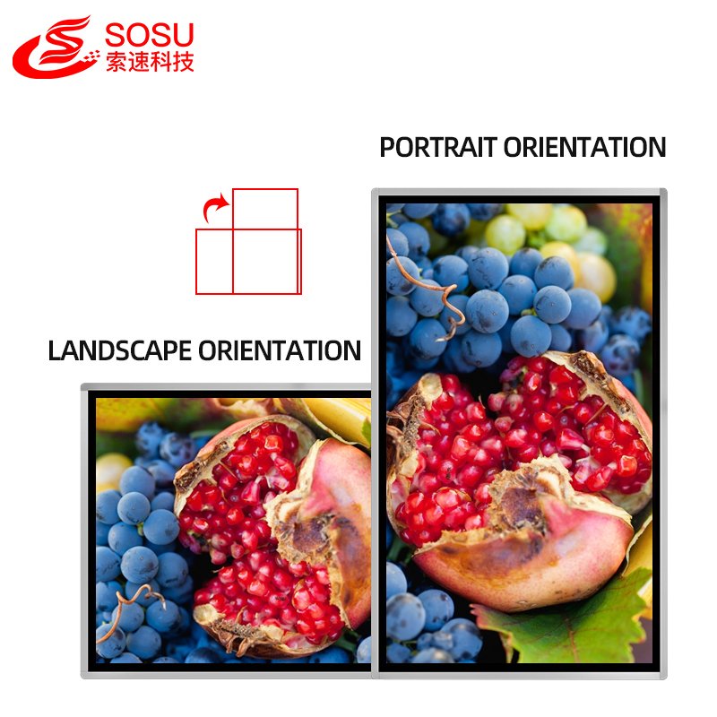 Sosu OEM Wall Mounted Lcd Advertising Display High Brightness Lcd Digit Signage Display Wall Mount Digital Signage