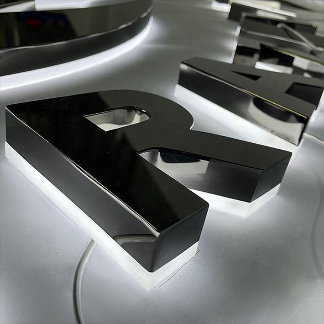 Custom Led Sign Board Outdoor Advertising Wall Sign 3d Acrylic backlit Led Letter Sign