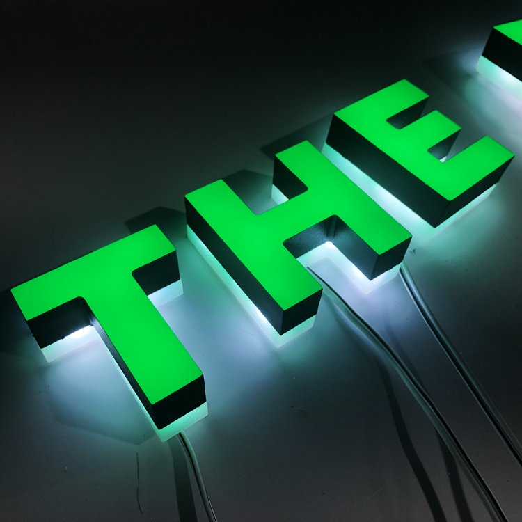 Light up letters led illuminated sign custom 3d logo business sign acrylic letters channel letter led signs for business