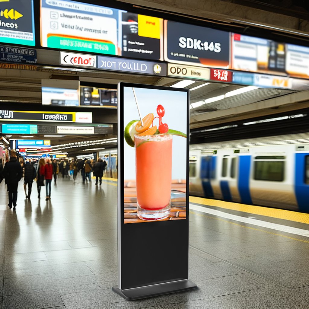 43/55/65 Inch 4K Indoor Smart Touch Board Advertising Kiosk lcd Media Player stand touch screen for video digital signage