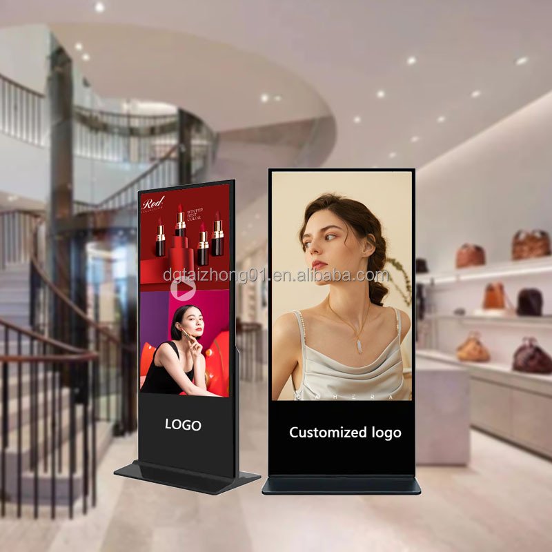 43/55/65 Inch 4K Indoor Smart Touch Board Advertising Kiosk lcd Media Player stand touch screen for video digital signage