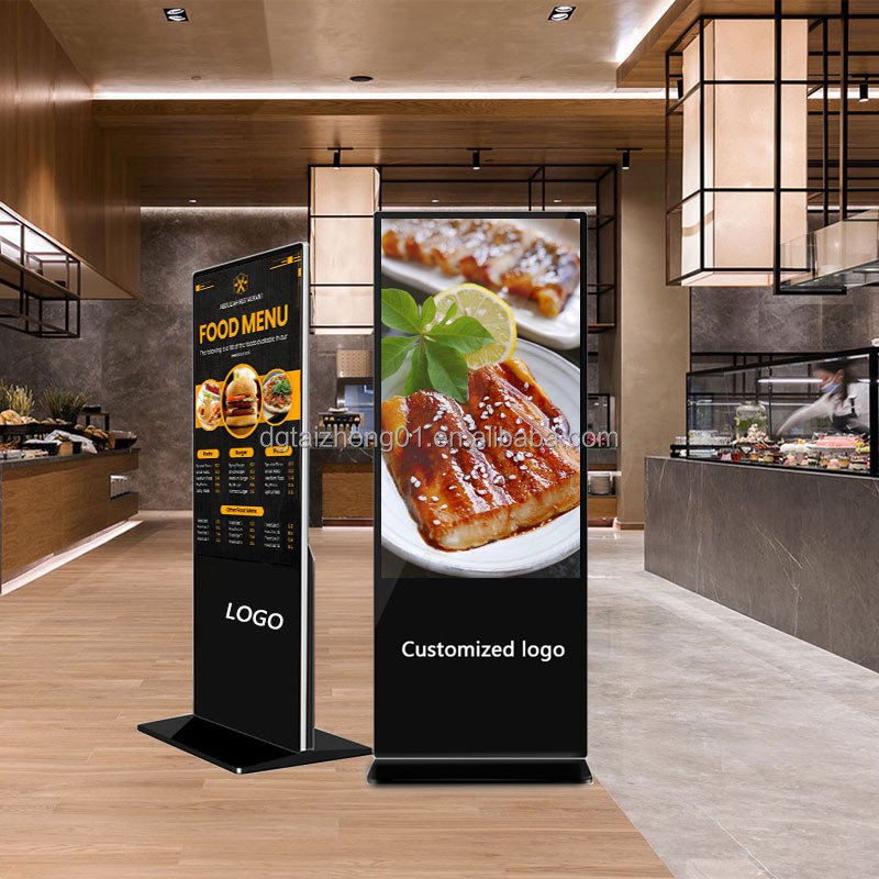43/55/65 Inch 4K Indoor Smart Touch Board Advertising Kiosk lcd Media Player stand touch screen for video digital signage
